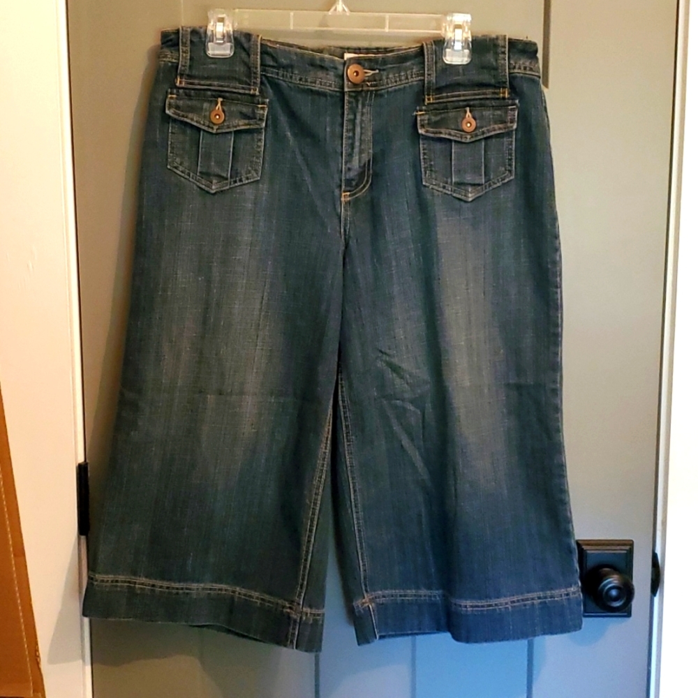 NEW / VINTAGE Venezia by Lane Bryant brand flare capris. Sz 14 NEW